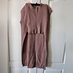 Kerisma bisoux high low sweater tunic, rose, small